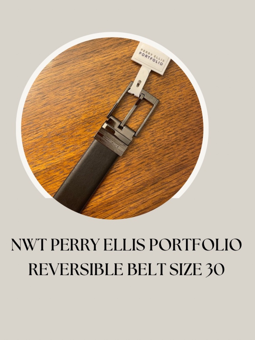 NWT PERRY ELLIS PORTFOLIO REVERSIBLE BELT SIZE 30